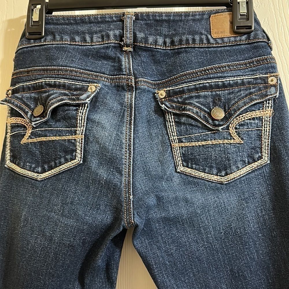 Vintage American Eagle Artist Bootcut Jeans Size 0 Short Y2K Retro (Inseam 25”) - Picture 6 of 11